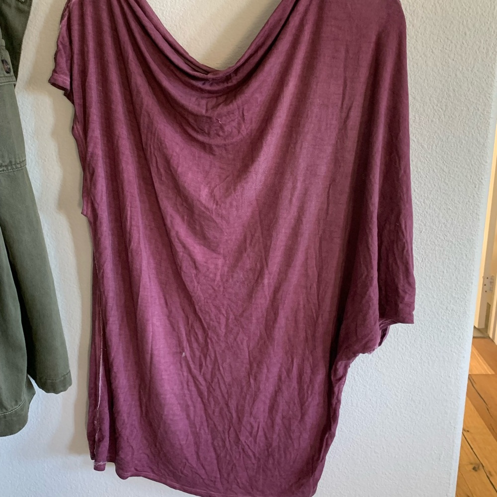 Hi low sleeve drapy tee by free people
